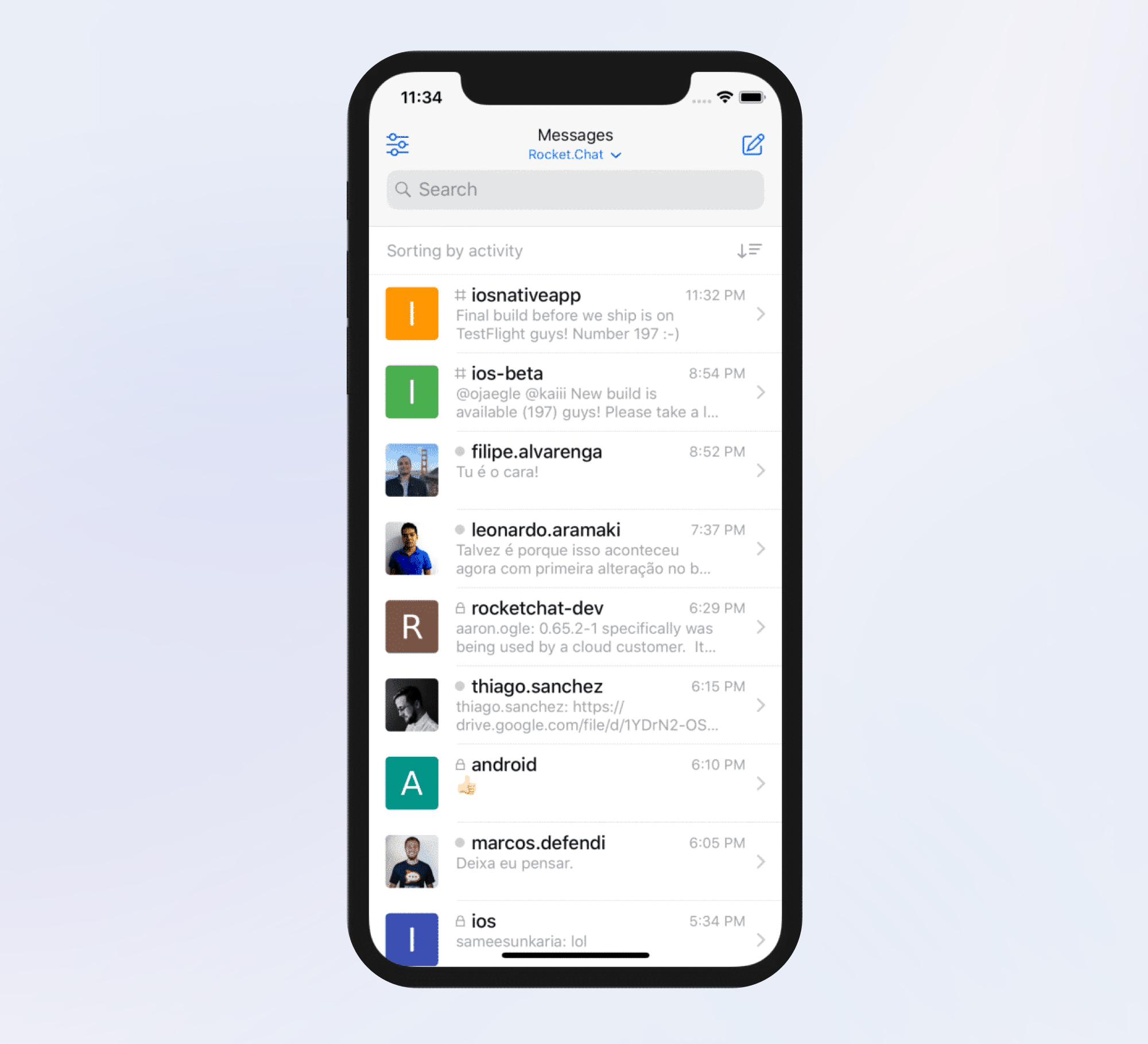 Выбор мессенджера - Рокетчат