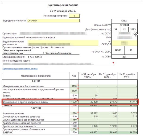 Дебиторская задолженность в бухгалтерском балансе